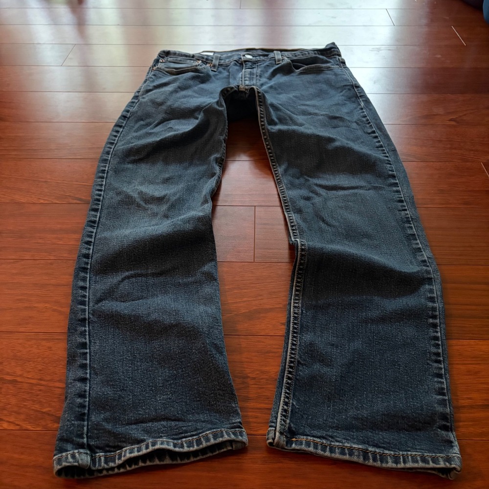 Levi's 514 Straight Fit Blue Denim Jeans Mens 34x30 Waterless Streetwear